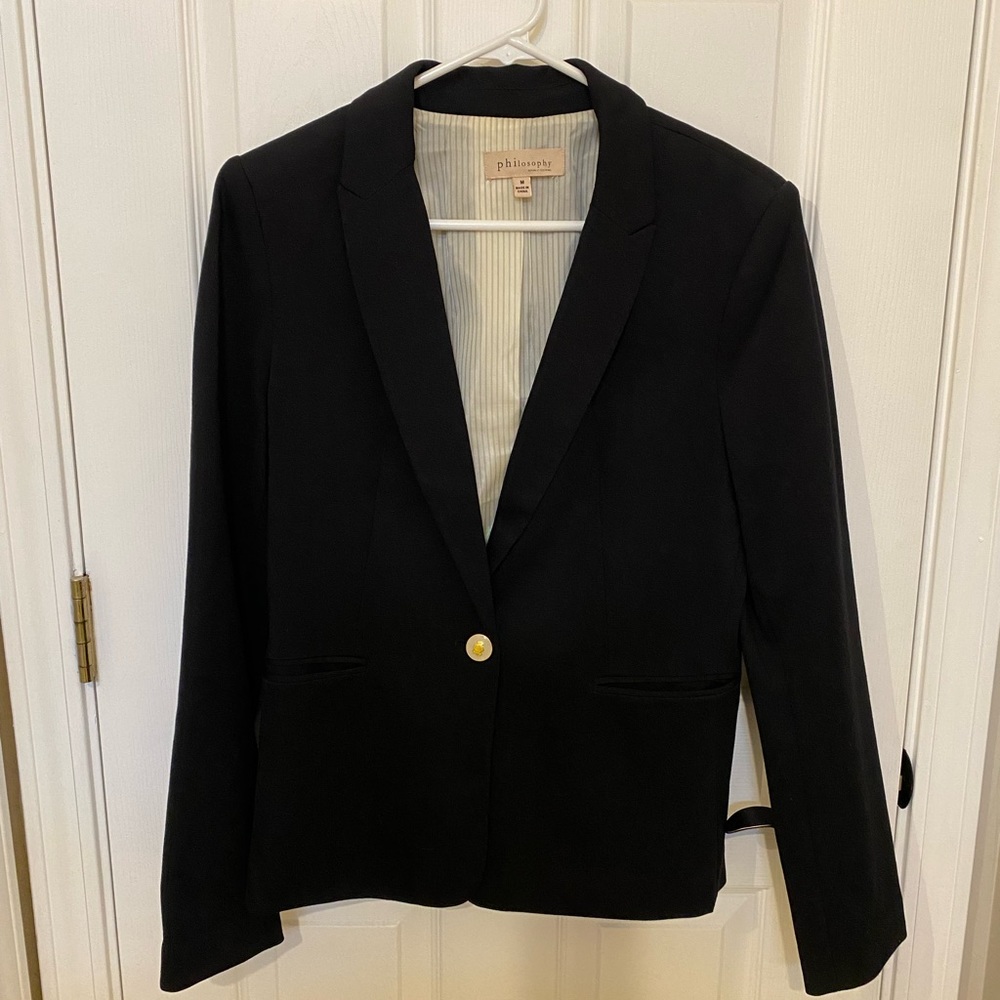 Philosophy black blazer, large.
